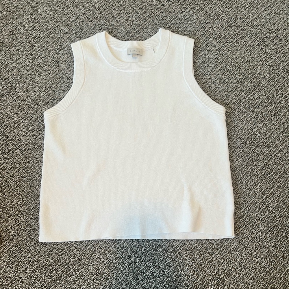 Kinross Cashmere Sleeveless Crew Size L